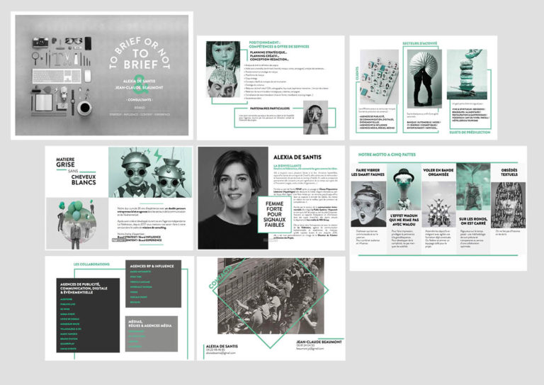 Graphic layout / Mise en page de portfolio pour l'agence To Brief or Not To Brief