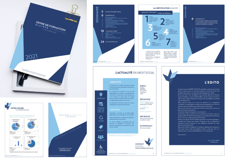 Mise en page graphique dossier client - Pour ELLIPSE AVOCATS