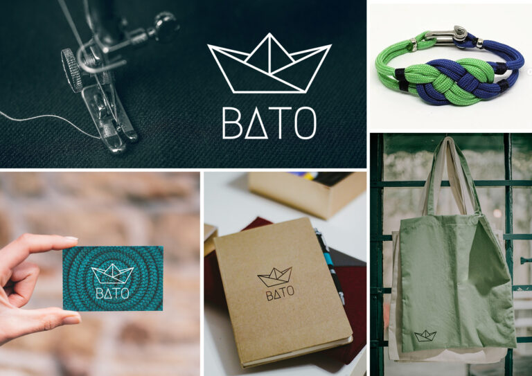 Logo design for BATO, a company that upcycle sails and nautical gear into new products